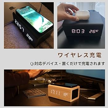 【色: スタイリッシュ黒】WOOD SHOW bluetooth5.0 スピーカ Amazon.co.jp: WOOD SHOW bluetooth5.0 スピーカー時計 おしゃれ